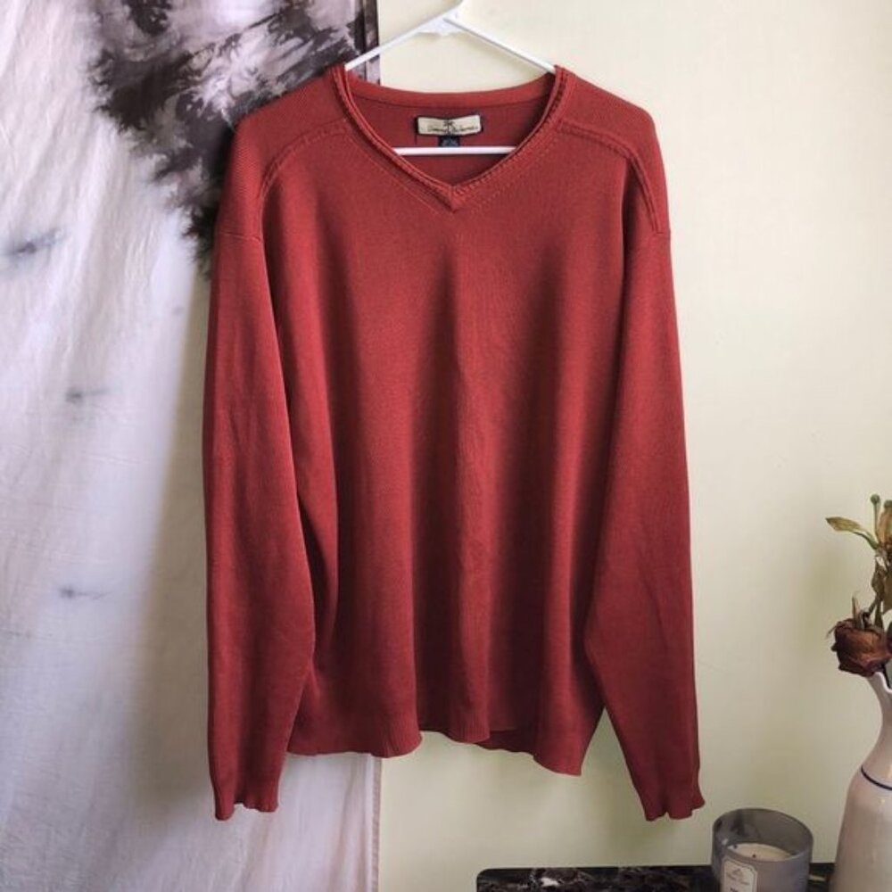 Tommy Bahama Silk/Cotton Coral Sweater
